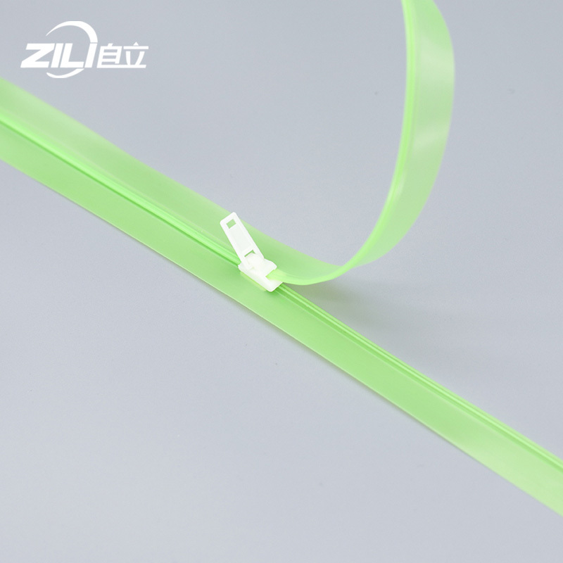 PE PP PVC EVA Self-lock Plastic Flat Zipper For Cloth Bag