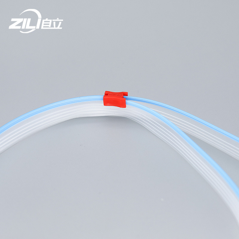 Colorful PE/PP/PEP Customized Stripe Plastic Slider Zipper For Garment Zipper Bag